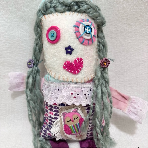 Fairy Forest Friends: Whimsical Handmade Doll Duo for Besties, lace & embroidery - Picture 3 of 9